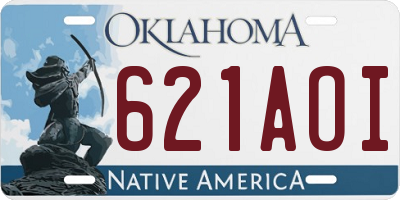 OK license plate 621AOI