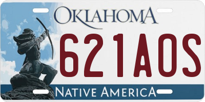 OK license plate 621AOS