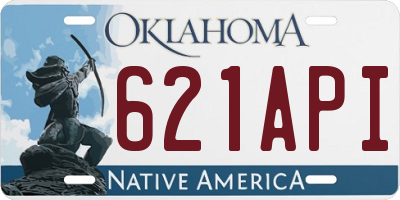 OK license plate 621API