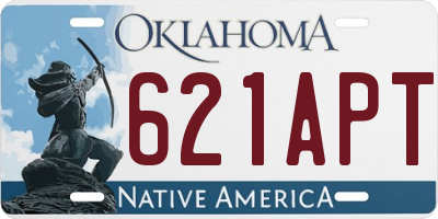 OK license plate 621APT