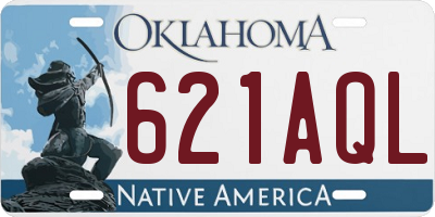 OK license plate 621AQL