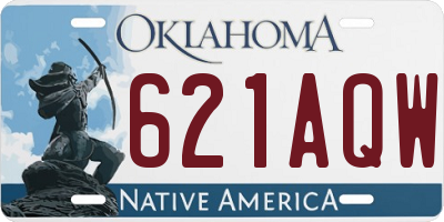 OK license plate 621AQW