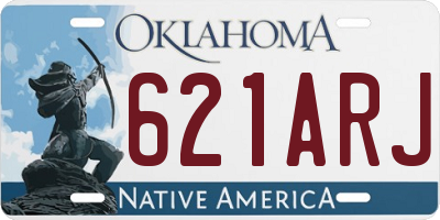 OK license plate 621ARJ