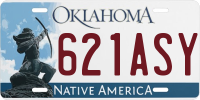 OK license plate 621ASY