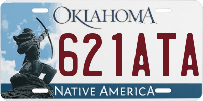 OK license plate 621ATA