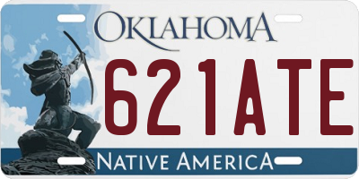 OK license plate 621ATE