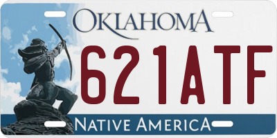 OK license plate 621ATF