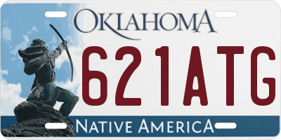 OK license plate 621ATG