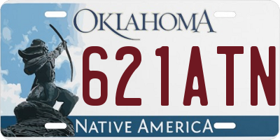 OK license plate 621ATN