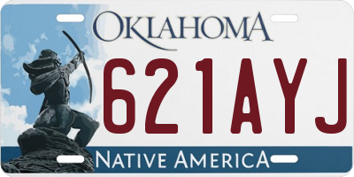 OK license plate 621AYJ