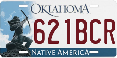 OK license plate 621BCR