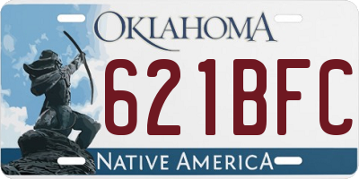 OK license plate 621BFC