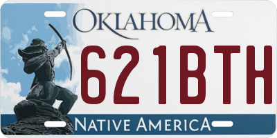 OK license plate 621BTH