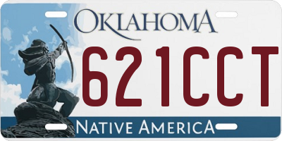 OK license plate 621CCT