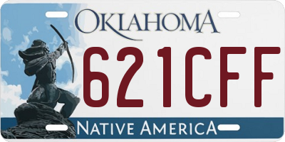OK license plate 621CFF
