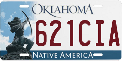 OK license plate 621CIA