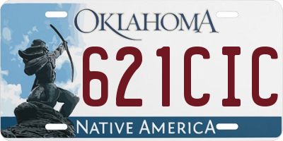 OK license plate 621CIC