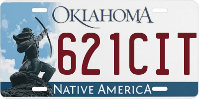 OK license plate 621CIT