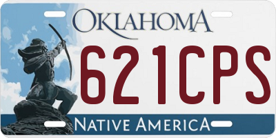 OK license plate 621CPS