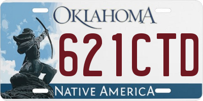 OK license plate 621CTD