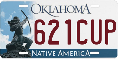 OK license plate 621CUP