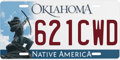 OK license plate 621CWD