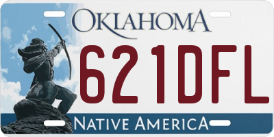 OK license plate 621DFL