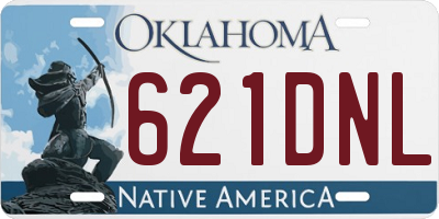 OK license plate 621DNL