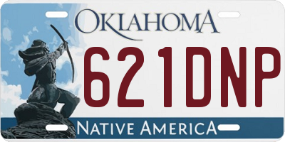 OK license plate 621DNP