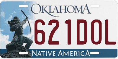 OK license plate 621DOL
