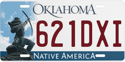 OK license plate 621DXI