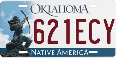 OK license plate 621ECY