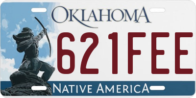OK license plate 621FEE