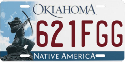 OK license plate 621FGG