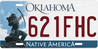 OK license plate 621FHC