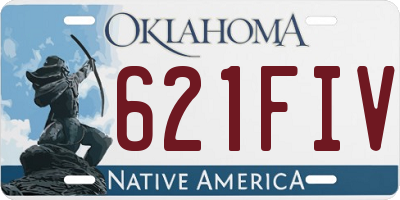 OK license plate 621FIV