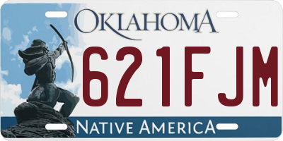 OK license plate 621FJM