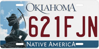 OK license plate 621FJN