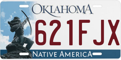 OK license plate 621FJX