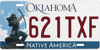 OK license plate 621TXF