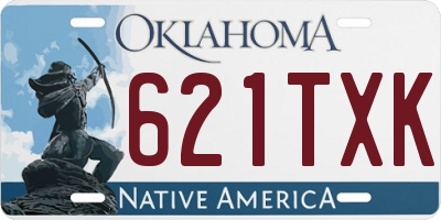 OK license plate 621TXK