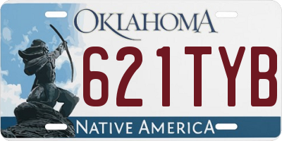 OK license plate 621TYB