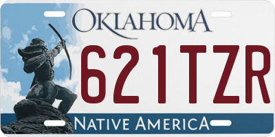 OK license plate 621TZR