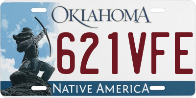 OK license plate 621VFE