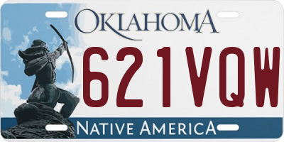 OK license plate 621VQW