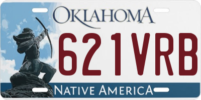 OK license plate 621VRB