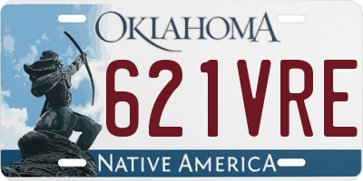 OK license plate 621VRE