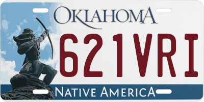 OK license plate 621VRI
