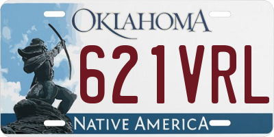 OK license plate 621VRL