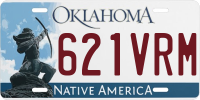 OK license plate 621VRM